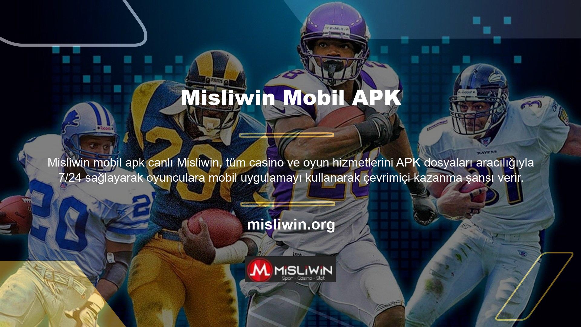 Misliwin mobil APK'sı ve iOS APK'sı için indirme bağlantıları bulunmaktadır